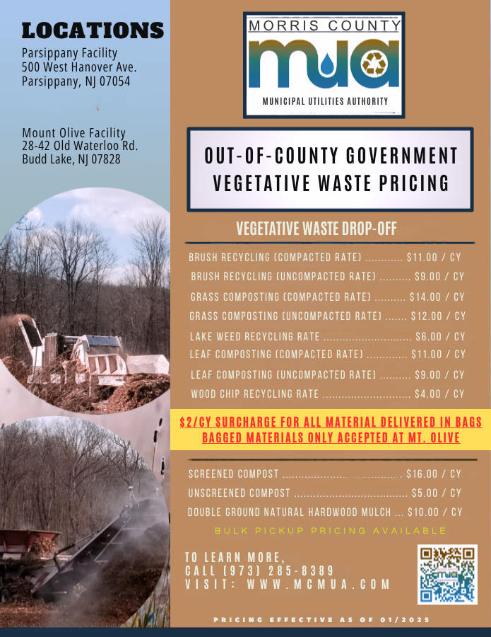 Image of 2025 Veg Waste Pricing (Non-Morris Co. Governments)